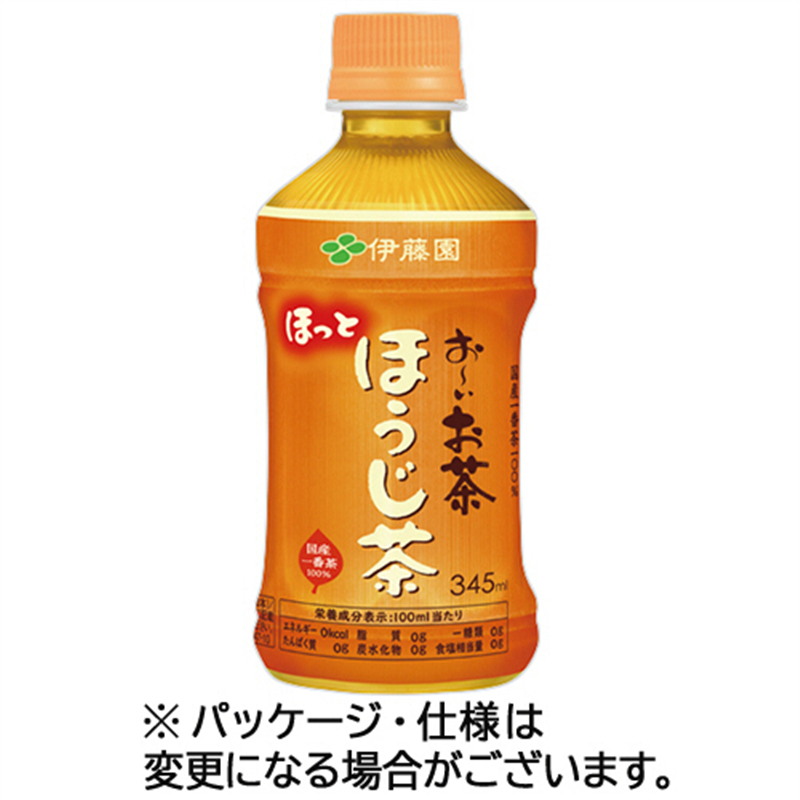 伊藤園 おーいお茶 ほうじ茶 ホット対応 345mL ペットボトル 24本/ケース※軽（ご注文単位1ケース）【直送品】