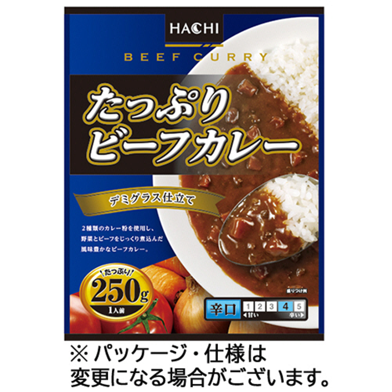 ハチ食品 たっぷりビーフカレー 辛口 250g 1食※軽（ご注文単位1食）【直送品】