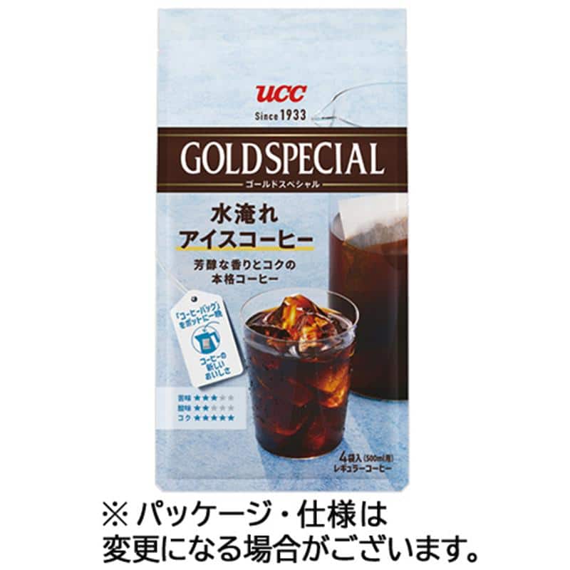 UCC ゴールドスペシャル コーヒーバッグ 水淹れアイスコーヒー 500mL用 1セット(12バッグ:4バッグ×3袋) ※軽(ご注文単位1セット)【直送品】