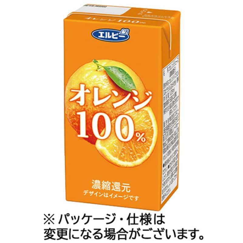 エルビー オレンジ100% 125mL 紙パック 1ケース(24本) ※軽(ご注文単位1ケース)【直送品】