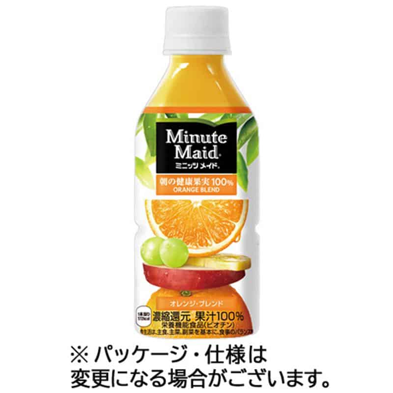 コカ・コーラ ミニッツメイド 朝の健康果実 オレンジ・ブレンド 350mL ペットボトル 1セット(48本:24本×2ケース) ※軽(ご注文単位1セット)【直送品】