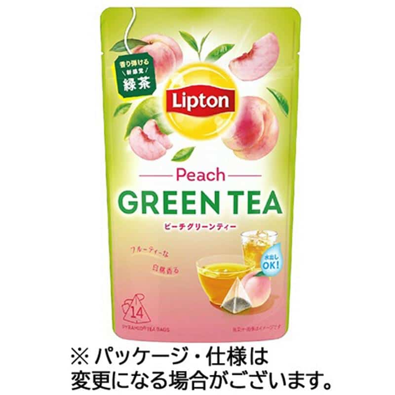 リプトン グリーンティ- ピーチ ティーバッグ 1セット(42バッグ:14バッグ×3パック) ※軽(ご注文単位1セット)【直送品】