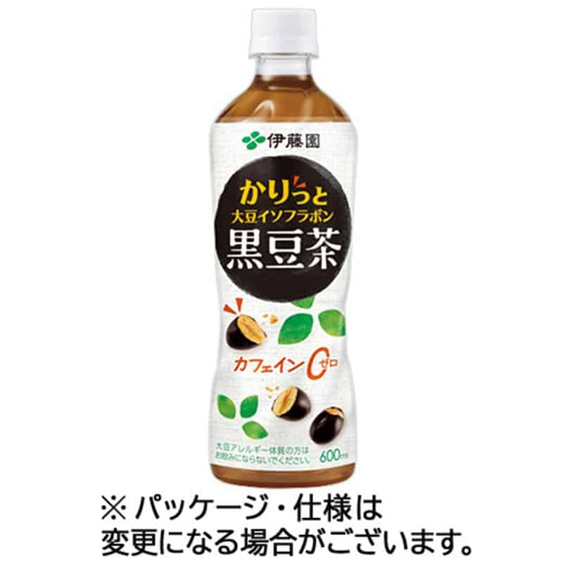 伊藤園 かりっと大豆イソフラボン 黒豆茶 600mL ペットボトル 1ケース(24本) ※軽(ご注文単位1ケース)【直送品】