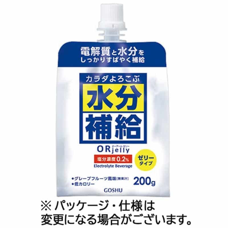五洲薬品 カラダよろこぶ水分補給ORゼリー 200g パウチ 1セット(40袋:20袋×2ケース) ※軽(ご注文単位1セット)【直送品】