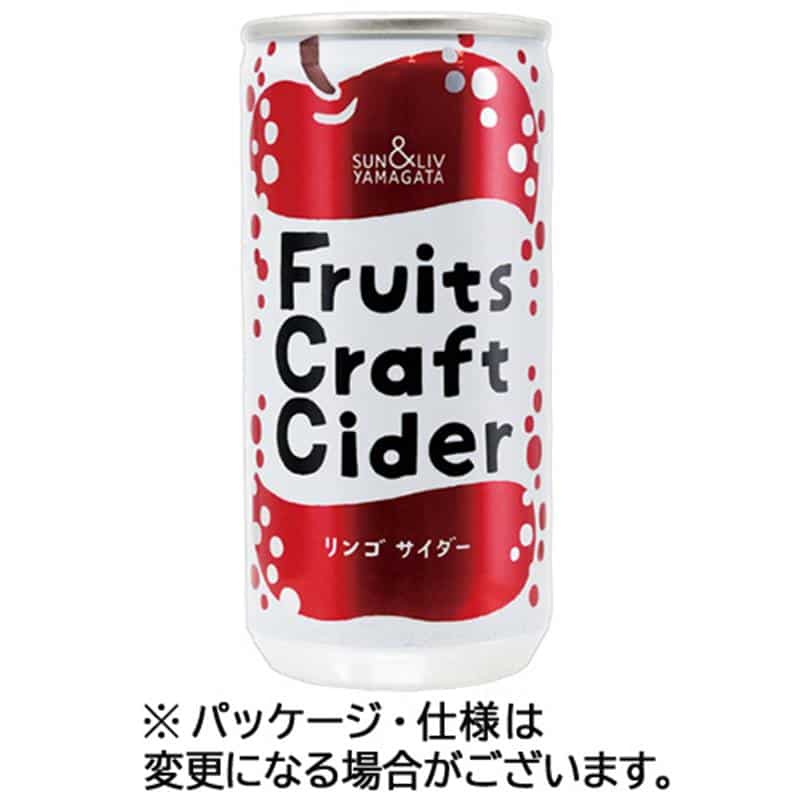 山形食品 フルーツクラフトサイダー リンゴサイダー 200mL 缶 1セット(60本:30本×2ケース) ※軽(ご注文単位1セット)【直送品】