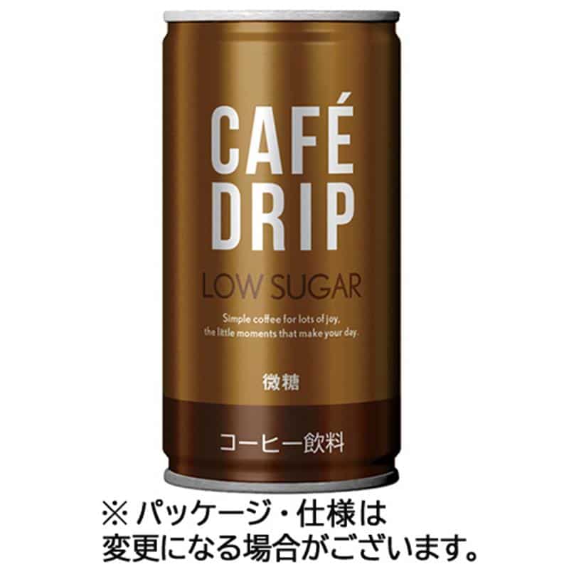 富永貿易 カフェドリップ 微糖コーヒー 185g 缶 1セット(60本:30本×2ケース) ※軽(ご注文単位1セット)【直送品】