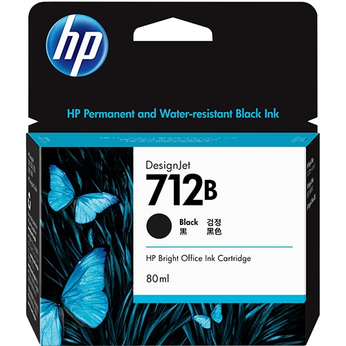 HP HP712B インクカートリッジ ブラック 80ml 3ED29A 1個（ご注文単位1個）【直送品】