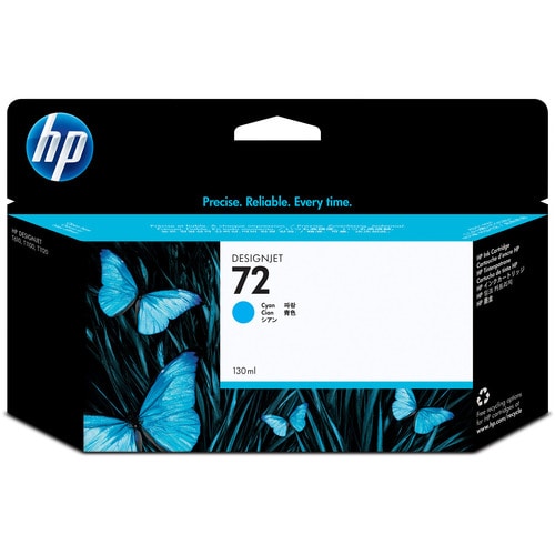 HP HP72 インクカートリッジ シアン 130ml 染料系 C9371A 1個（ご注文単位1個）【直送品】