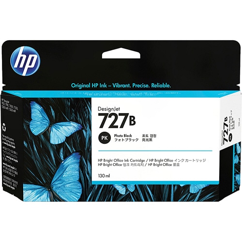 HP HP727B インクカートリッジ フォトブラック 130ml 3WX14A 1個（ご注文単位1個）【直送品】