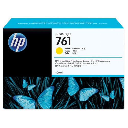HP HP761 インクカートリッジ イエロー 400ml 染料系 CM992A 1個（ご注文単位1個）【直送品】
