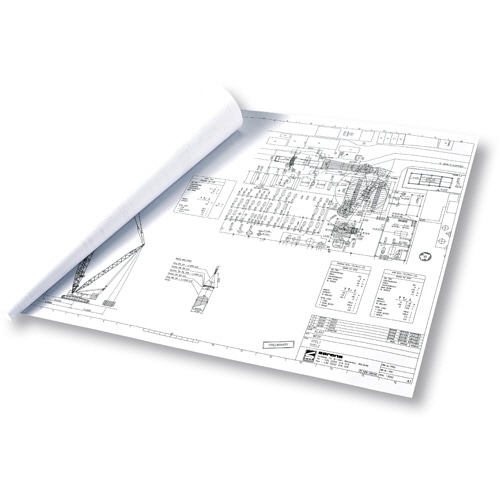 TANOSEE PPC・LEDプロッタ用普通紙 A0ロール 841mm×200m 3インチ紙管 素巻き 1本(ご注文単位1本)【直送品】