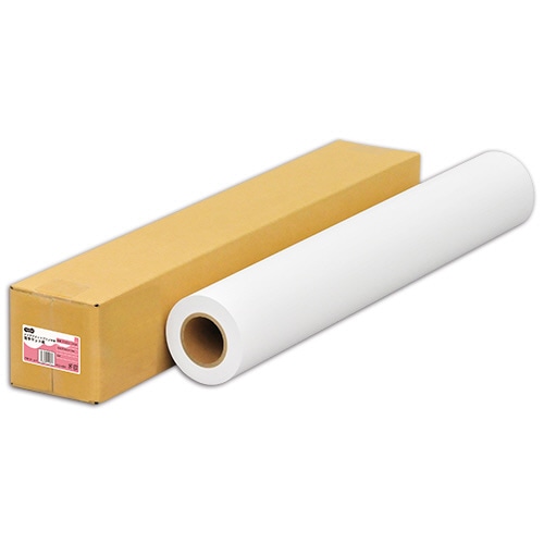TANOSEE インクジェット用薄手マット紙 24インチロール 610mm×50m 1本(ご注文単位1本)【直送品】