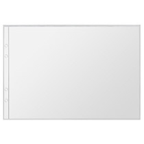 TANOSEE チャック式図面ケース A2サイズ 2穴 透明 5枚/セット（ご注文単位1セット）【直送品】