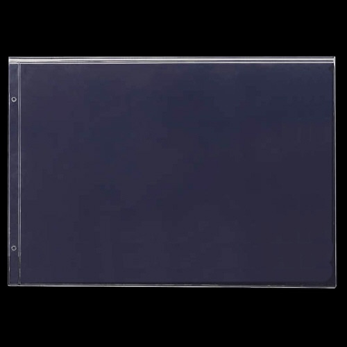 TANOSEE チャック式図面ケース A2サイズ 2穴 透明 1枚（ご注文単位1枚）【直送品】