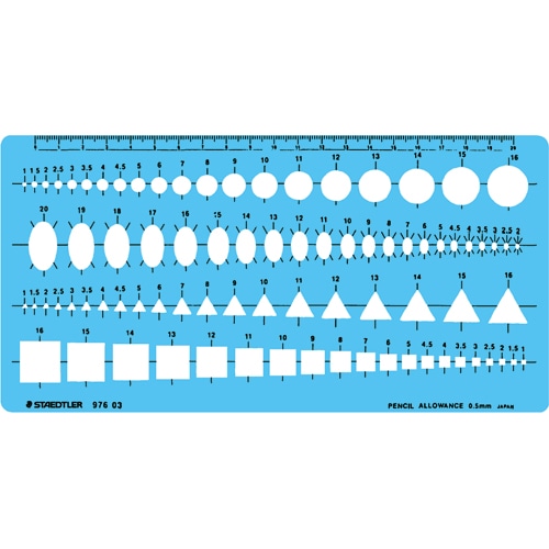 ステッドラー テンプレート 組合せ定規 エッジ付 976 03 1枚（ご注文単位1枚）【直送品】