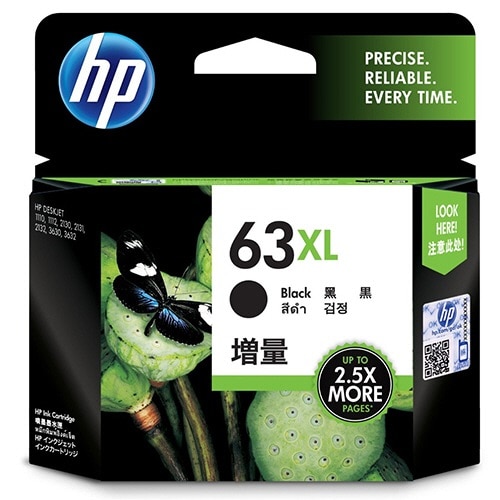 HP HP63XL インクカートリッジ 黒 増量 F6U64AA 1個（ご注文単位1個）【直送品】