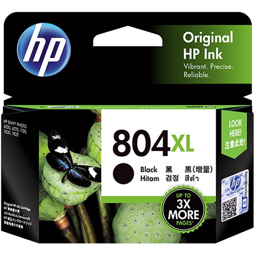 HP HP804XL インクカートリッジ 黒 増量 T6N12AA 1個（ご注文単位1個）【直送品】