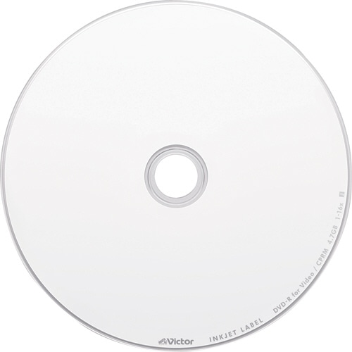 JVC 録画用DVD-R 120分 1-16倍速 ホワイトワイドプリンタブル スピンドルケース VHR12JP100SJ1 100枚/袋（ご注文単位1袋）【直送品】