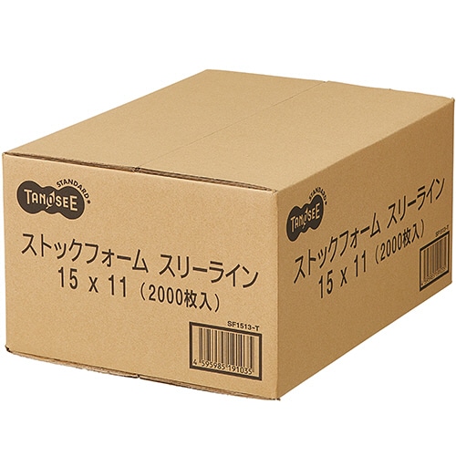 TANOSEE ストックフォーム 15×11 スリーライン 2000枚/箱（ご注文単位1箱）【直送品】