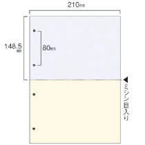 TANOSEE スマイル用LBP用紙 A4汎用カラー 2分割 4穴 500枚 2個/箱(ご注文単位1箱)【直送品】