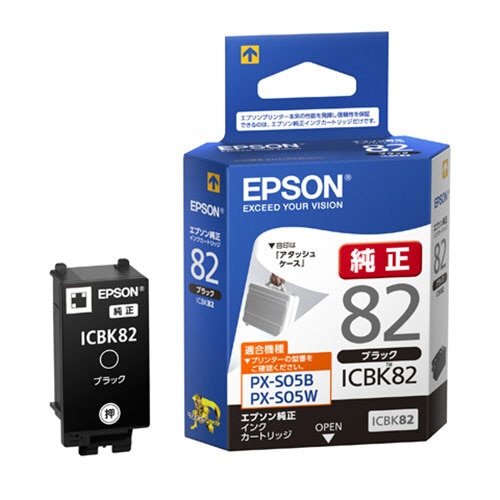 エプソン インクカートリッジ ブラック ICBK82 1個（ご注文単位1個）【直送品】