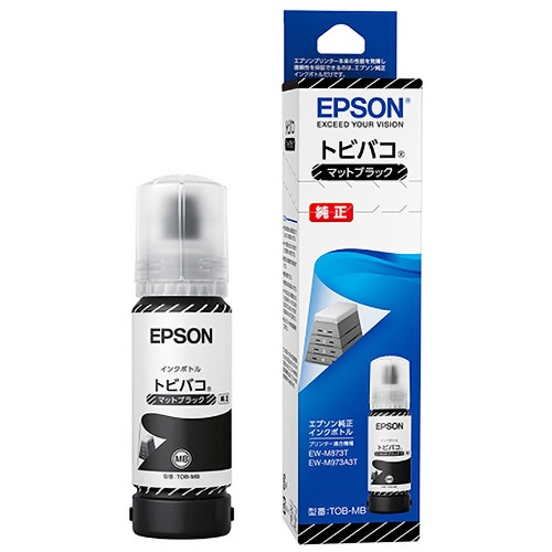 エプソン インクボトル トビバコ マットブラック 70ml TOB-MB 1個（ご注文単位1個）【直送品】