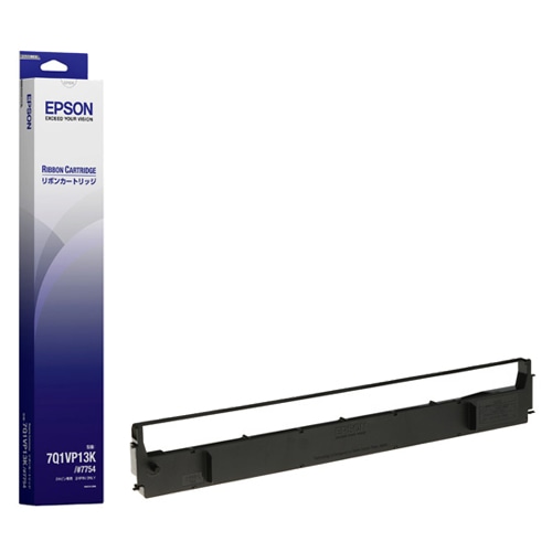エプソン リボンカートリッジ #7754 黒 7Q1VP13K 1本(ご注文単位1本)【直送品】
