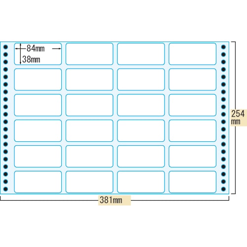 トッパンエッジ 宛名ラベル 15×10インチ 24面 ラベルサイズ84×38mm LC016Y 500枚/箱（ご注文単位1箱）【直送品】