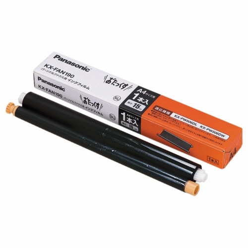 パナソニック 普通紙ファクス用インクフィルム A4 15m KX-FAN190 1本(ご注文単位1本)【直送品】