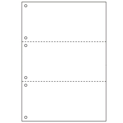ヒサゴ マルチプリンタ帳票 撥水紙 A4 白紙 3面 6穴 BPW2005 50枚/冊（ご注文単位1冊）【直送品】