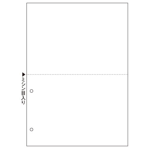 ヒサゴ マルチプリンタ帳票(森林認証紙) A4 白紙 2面 2穴 FSC2084 100枚/冊（ご注文単位1冊）【直送品】