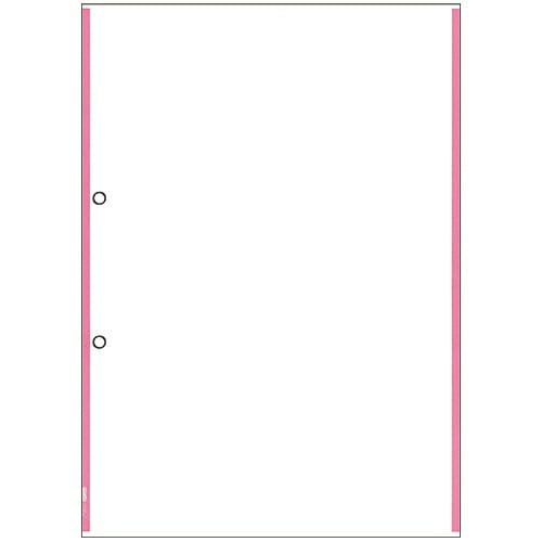 ヒサゴ マルチプリンタ帳票(森林認証紙) 複写タイプ A4 ノーカーボン ピンクライン 2穴 FSCF2204 100枚/冊（ご注文単位1冊）【直送品】