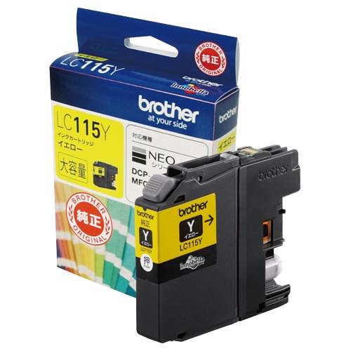 ブラザー インクカートリッジ イエロー 大容量 LC115Y 1個（ご注文単位1個）【直送品】