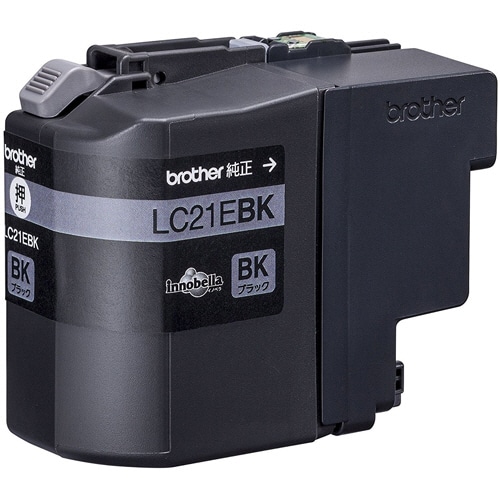 ブラザー インクカートリッジ ブラック 大容量 LC21EBK 1個（ご注文単位1個）【直送品】