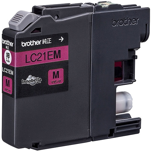 ブラザー インクカートリッジ マゼンタ 大容量 LC21EM 1個（ご注文単位1個）【直送品】