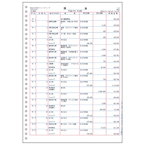 弥生 A4元帳ページプリンタ3行明細 単票用紙 A4タテ 334002 1000枚/箱（ご注文単位1箱）【直送品】