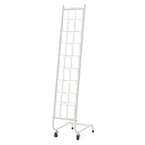 KENZ パンフレットラック 1列8段 キャスター付 WPR-18C 1台（ご注文単位1台）【直送品】