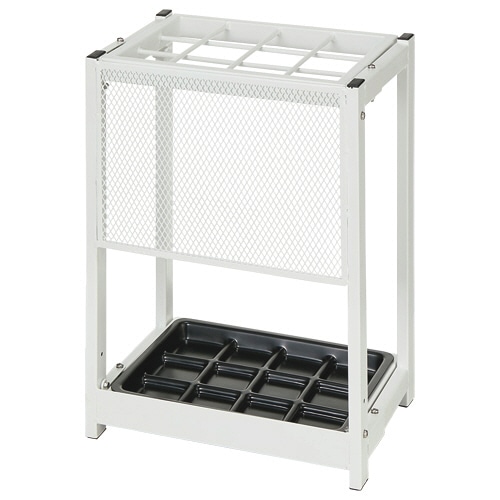 TANOSEE 傘立て(折りたたみタイプ) 12本用 ホワイト 1台（ご注文単位1台）【直送品】