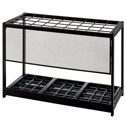 TANOSEE 傘立て(折りたたみタイプ) 36本用 ブラック 1台（ご注文単位1台）【直送品】