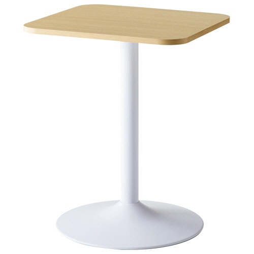 YAMAZEN カフェテーブル 角型 ナチュラル MFD-5555R(GNA/SWH) 1台(ご注文単位1台)【直送品】