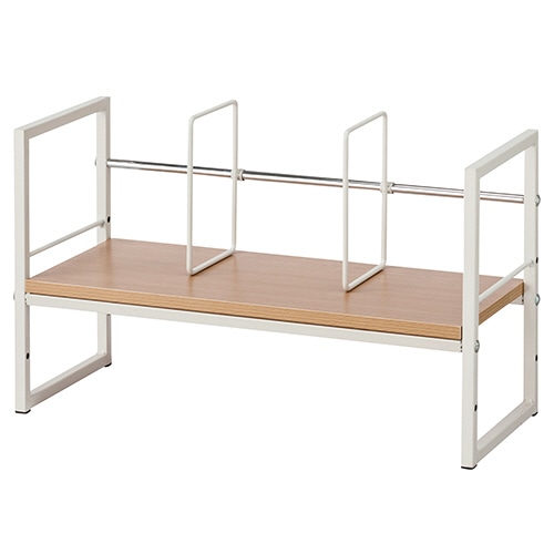 YAMAZEN デスク上ファイルラック 幅590mm ウッドナチュラル DUF-6025WNIV 1台（ご注文単位1台）【直送品】