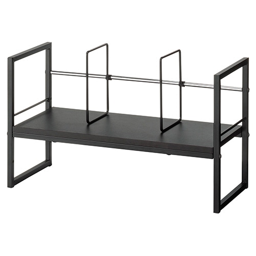 YAMAZEN デスク上ファイルラック 幅590mm ブラック DUF-6025BKBK 1台（ご注文単位1台）【直送品】