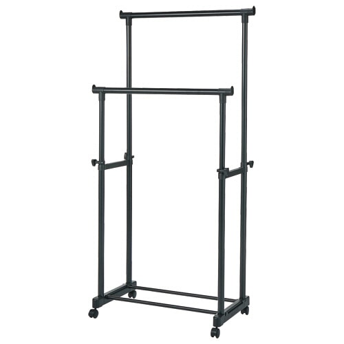 YAMAZEN パイプハンガー ダブル オールブラック MKS-W(ABK) 1台（ご注文単位1台）【直送品】