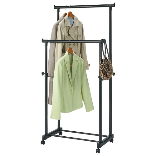 YAMAZEN パイプハンガー ダブル オールブラック MKS-W(ABK) 1台(ご注文単位1台)【直送品】