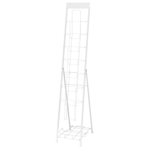 YAMAZEN パンフレットスタンド 1列 マットホワイト DPS-71(MWH) 1台（ご注文単位1台）【直送品】