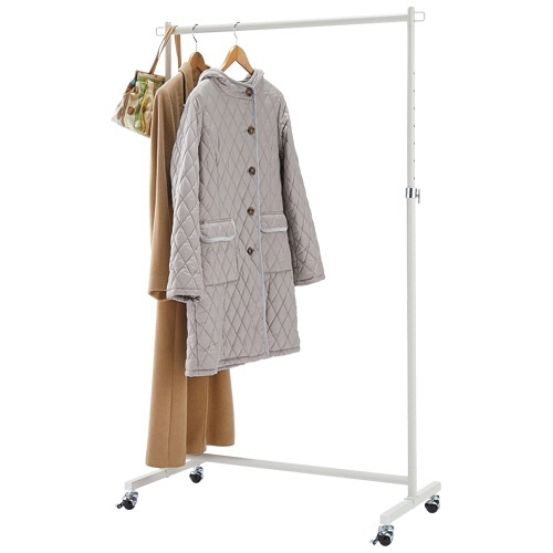 YAMAZEN 頑丈ハンガー シングル スモークホワイト DDSH-S(SMW) 1台(ご注文単位1台)【直送品】