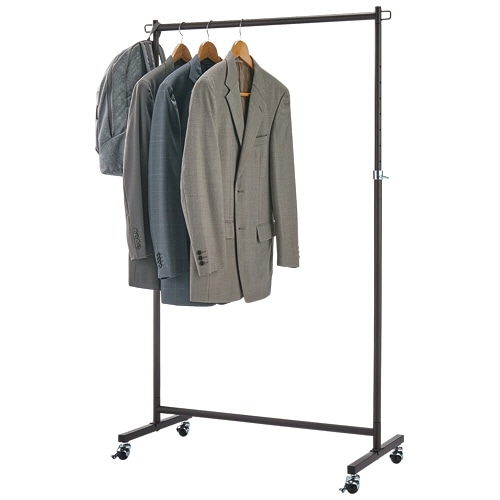 YAMAZEN 頑丈ハンガー シングル ダークブラウン DDSH-S(DBR) 1台(ご注文単位1台)【直送品】