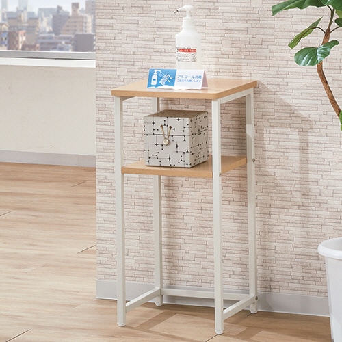 YAMAZEN 受付台 幅350×奥行350×高さ725mm 木目ナチュラル/アイボリー MRT-35R(GNA/IV) 1台(ご注文単位1台)【直送品】