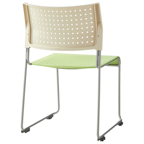 アイリスチトセ スタッキングチェア 樹脂座タイプ ブルー ASL-110PP-BL 1脚(ご注文単位1脚)【直送品】