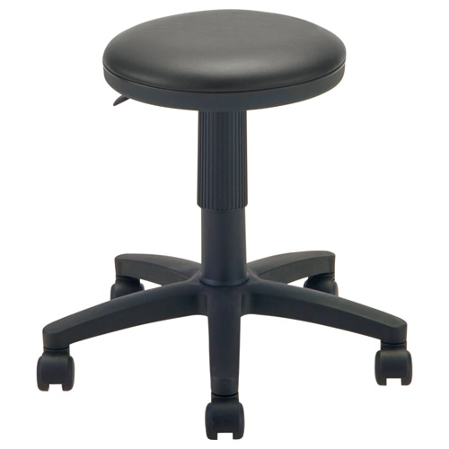 サンワサプライ OAチェア用丸イス ブラック SNC-RD5VBK 1脚(ご注文単位1脚)【直送品】